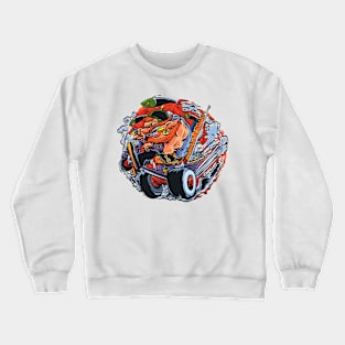 Unleash the Racket: Biker Rider Outlaw Apparel Crewneck Sweatshirt